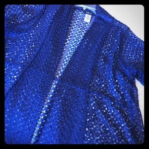 Navy Blue Lacy Cardigan